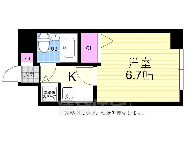ダイアパレス横川公園(1K/6階)の間取り写真