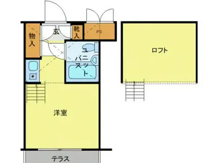 ハローレジデンス西葛西(ワンルーム/1階)の間取り写真