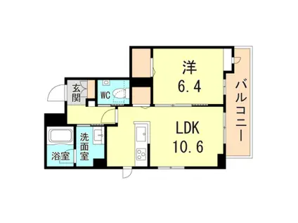 シャーメゾンガーデンズ KNK(1LDK/2階)の間取り写真