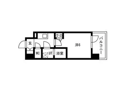 エスリードレジデンス大阪福島シティスクエア(1K/3階)の間取り写真