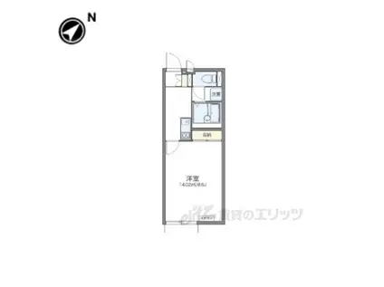 レオネクスト京田辺(1K/1階)の間取り写真