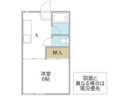 パレスKOU(ワンルーム/1階)の間取り写真