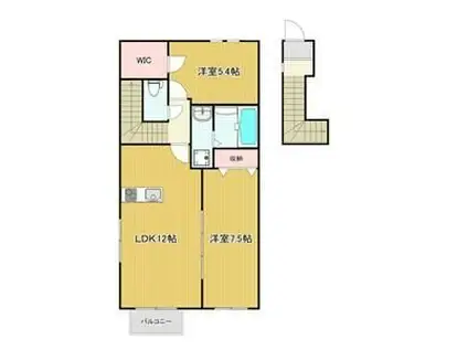 クロリス摩耶(2LDK/1階)の間取り写真