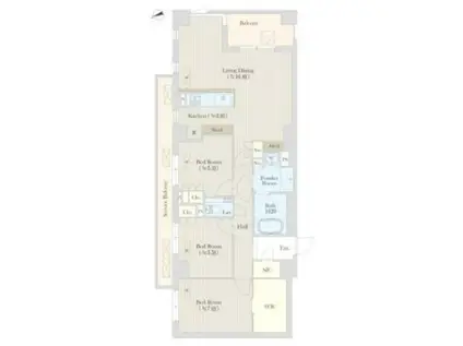 コート元代々木町(3LDK/1階)の間取り写真