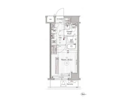 ブライズ蒲田ウエスト(1K/4階)の間取り写真