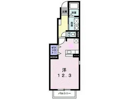 サニ-ブレイン(ワンルーム/1階)の間取り写真