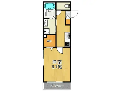 メゾン・ド・ペッシュ(1K/2階)の間取り写真