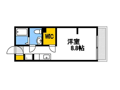 エタニティ八幡(ワンルーム/2階)の間取り写真