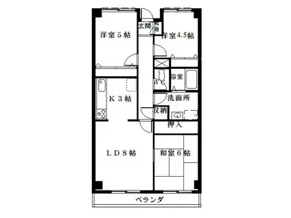 ヴィラセリーズ(3LDK/2階)の間取り写真