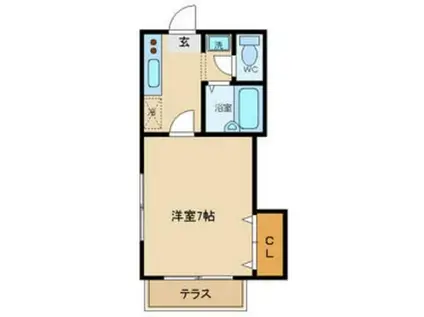 リベロハウス(1K/2階)の間取り写真