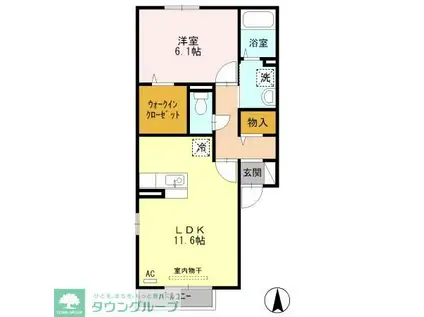 ハイツ春陽 森末(1LDK/2階)の間取り写真