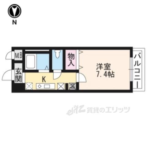 メゾンリーヴ(1K/1階)の間取り写真