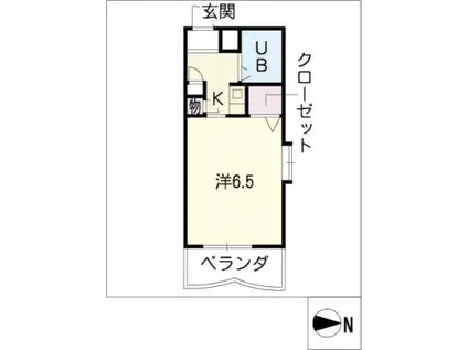ジョイフル原III(1K/2階)の間取り写真