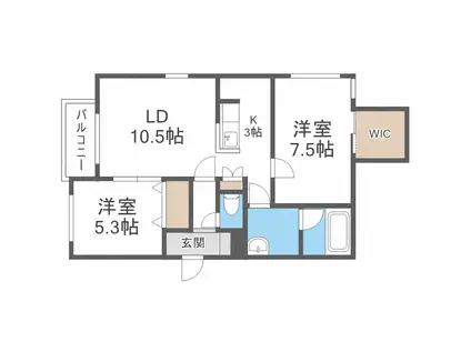 HILLS美香保(2LDK/2階)の間取り写真