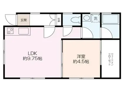 クロストンズコート(1LDK/1階)の間取り写真