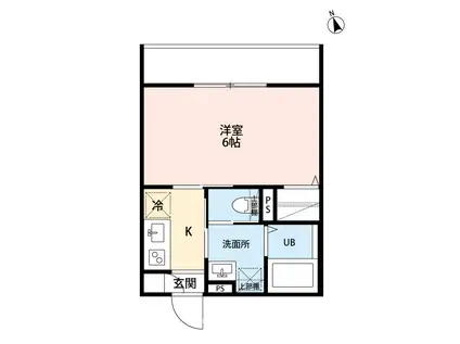 AMALFI(1K/1階)の間取り写真