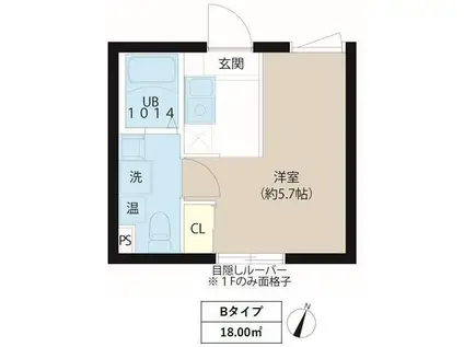 レピュア東十条駅前レジデンスレピュアヒガシジュウジョウエキマエレ(1K/4階)の間取り写真