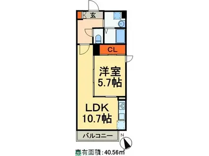 レジデンス・ラフィネ(1LDK/3階)の間取り写真