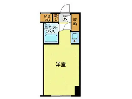 ハローレジデンス西葛西(ワンルーム/2階)の間取り写真