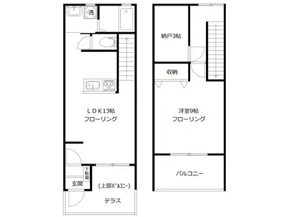 ソラーナ(1SLDK/1階)の間取り写真