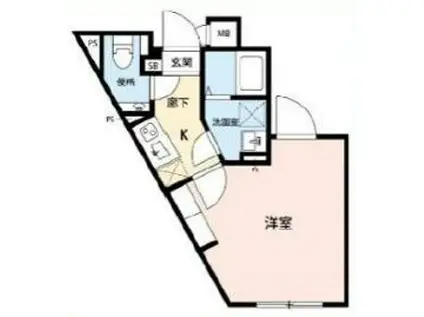 SKY RAINBOW KAMITAKADA(1K/3階)の間取り写真