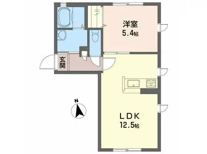シャーメゾンラフィーネ三番館(1LDK/1階)の間取り写真