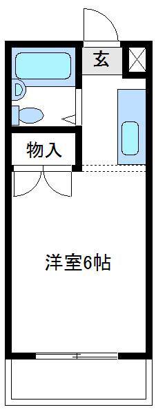 ドミトリー・九沢(1K/3階)の間取り写真