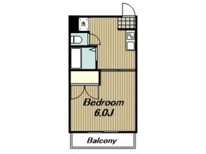 コーシュービル88(1K/2階)の間取り写真