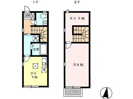 鹿児島プラザビルII(1DK/1階)の間取り写真