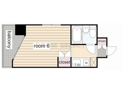 グランデール名古屋(1K/4階)の間取り写真