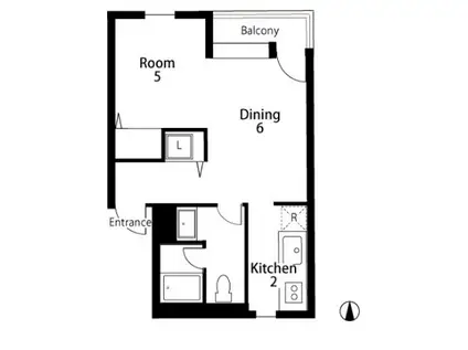 N´ S HOUSE(1LDK/2階)の間取り写真