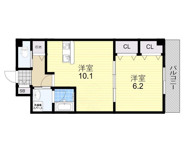 MAYFER(1LDK/1階)の間取り写真