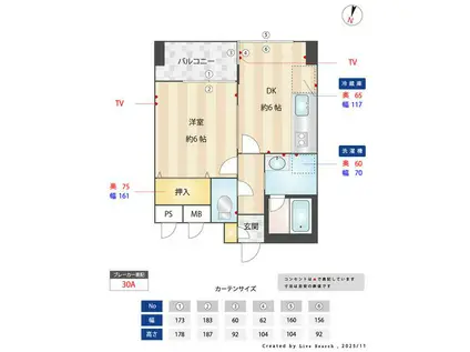 ライツェント広尾(1DK/5階)の間取り写真