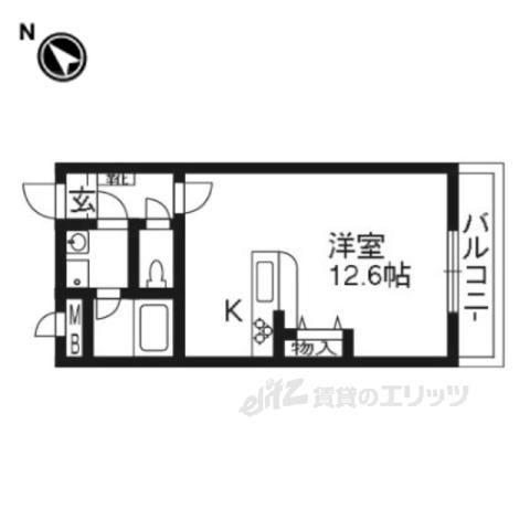 シャルレ11番館(ワンルーム/1階)の間取り写真
