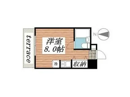 プレアール吹田泉町II(ワンルーム/2階)の間取り写真