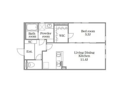 SOPHIAS要町(1LDK/2階)の間取り写真