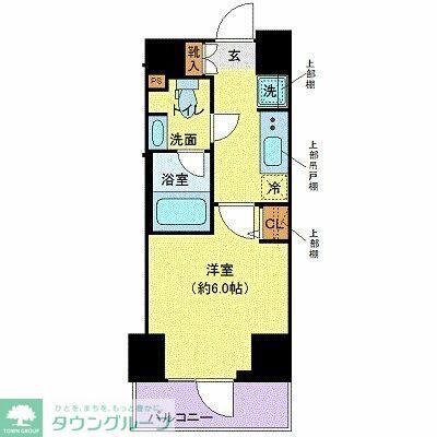 クレヴィスタ大森II(1K/8階)の間取り写真