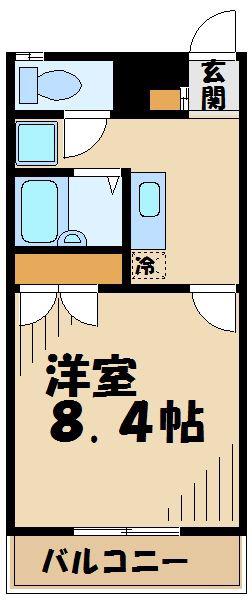 アンプルールフェールライム(1K/3階)の間取り写真
