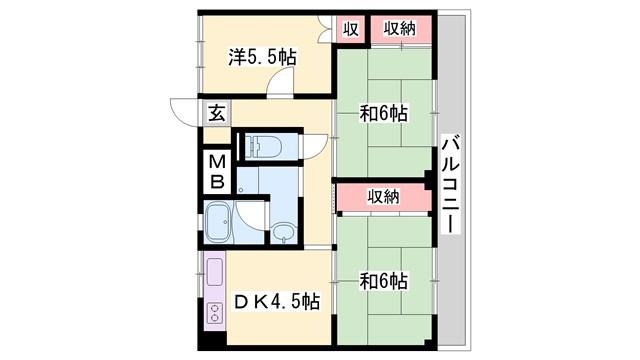 ビレッジハウス城東(3DK/3階)の間取り写真