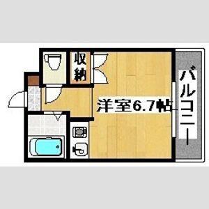 リトルパレス(ワンルーム/3階)の間取り写真