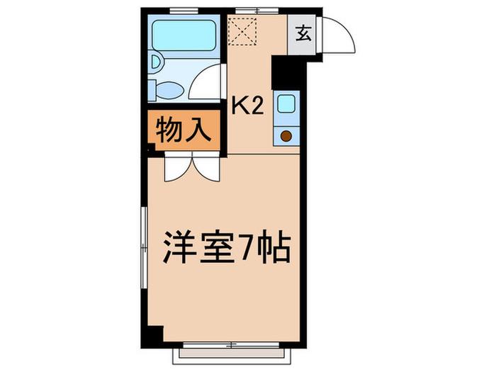 サンハイツ(1K/1階)の間取り写真