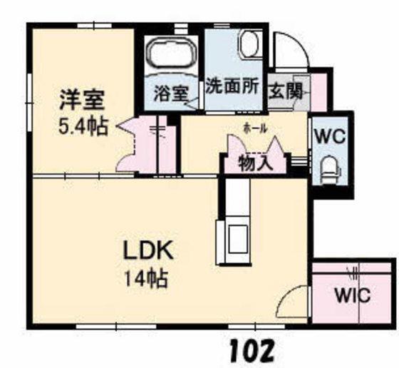 グレイスKII(1LDK/1階)の間取り写真