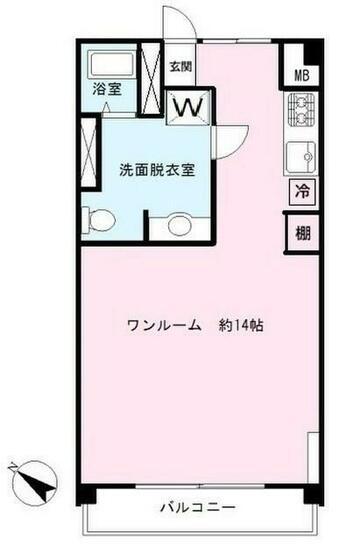 東横逗子シーサイドレジデンス(ワンルーム/4階)の間取り写真