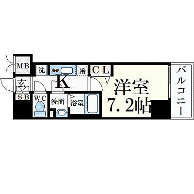 プレサンス久屋大通公園セラフィ(1K/14階)の間取り写真