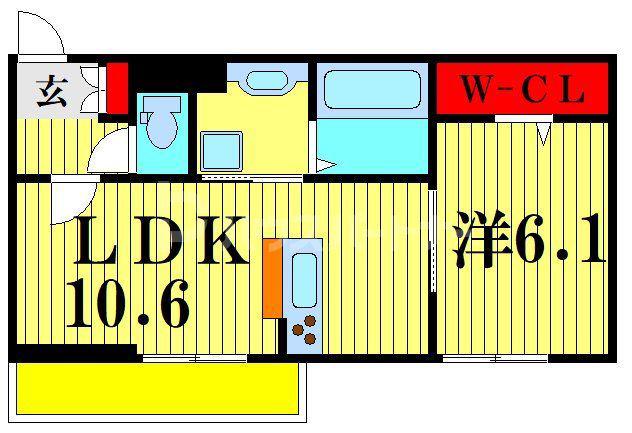 メディオ寺田(1LDK/2階)の間取り写真