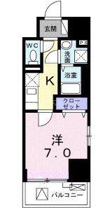 ジョリ シャルマン(1K/5階)の間取り写真
