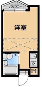 ウィスタリア(ワンルーム/2階)の間取り写真