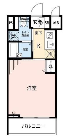 マイナビステイ銀座イースト(1K/2階)の間取り写真