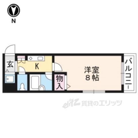インペリアル御池(1K/6階)の間取り写真