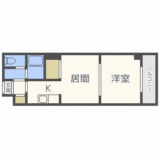 アルカディア33(1DK/3階)の間取り写真